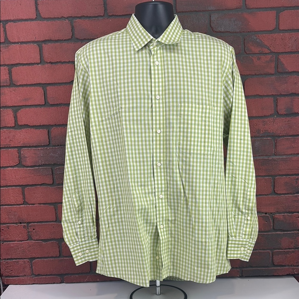 J. McLaughlin Shirt Mens Large Checkered‎ Button Down